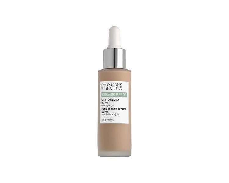 Physicians Formula Organic Wear Silk Foundation Elixir with Organic Jojoba Oil, Aloe Vera, Coconut Oil and Botanical Cactus Flower Light