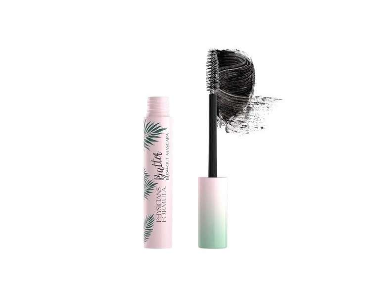 Physicians Formula Butter Blowout Mascara with Keratin and a Blend of Murumuru Butter, Cupuaçu Butter, and Tucuma Butter for Volume and Long-Lasting Hold Vegan Black