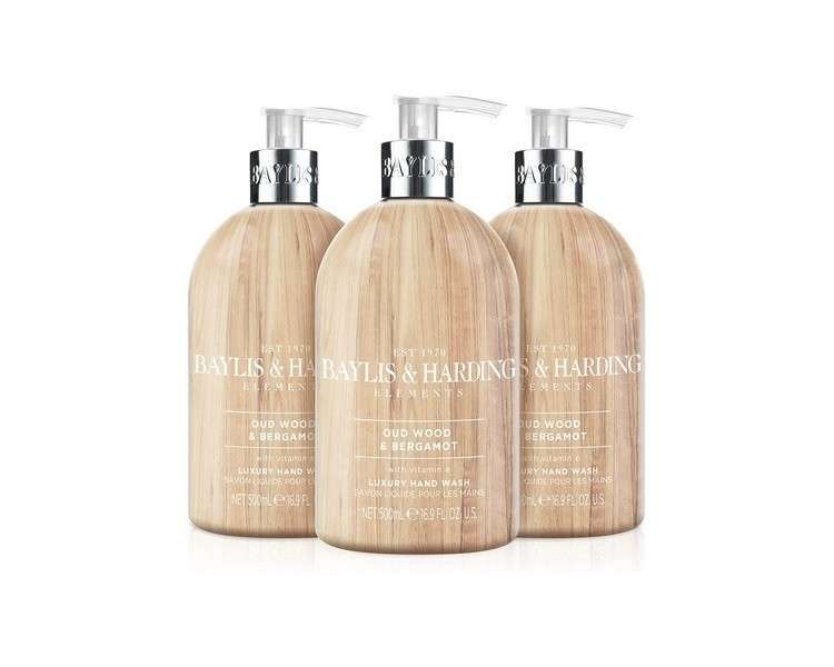 Baylis & Harding Elements Oud Wood & Bergamot Luxury Hand Wash 500ml