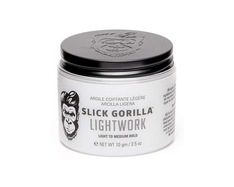 Slick Gorilla Lightwork Water-Based Hair Styling Clay 70g