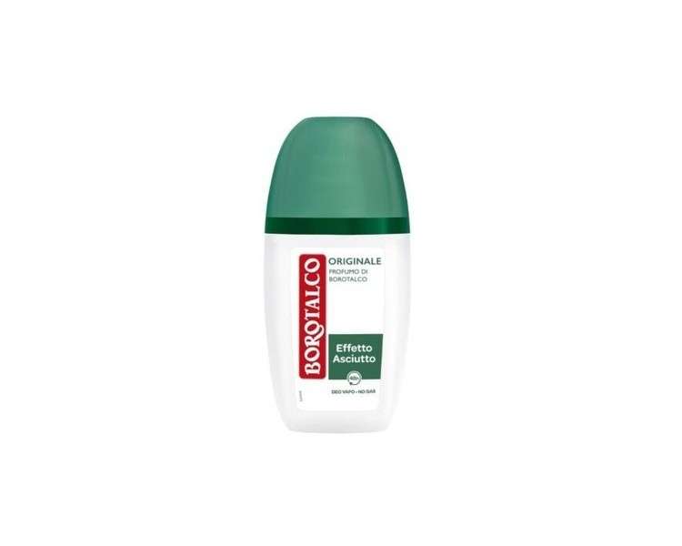 BOROTALCO Originale Deodorant 48H No Gas 75ml - Scented with Talcum Powder