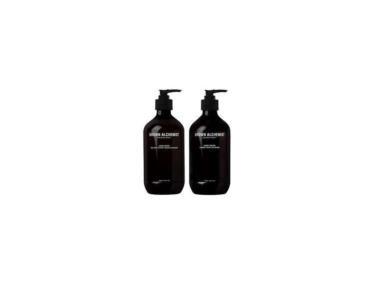Grown Alchemist Limited Edition Amber Glass Bottle Hand Care Kit - Gentle Hand Wash and Moisturizer that Softens Hand