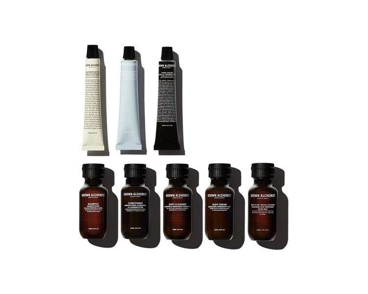 Grown Alchemist Travel Kit Eight Care Products for All-Round Care on the Go