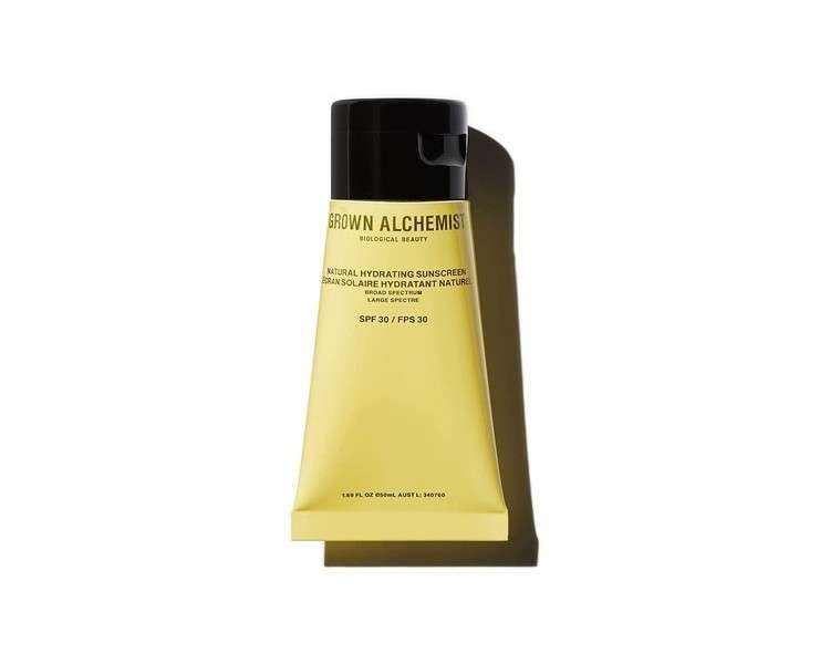Grown Alchemist Natural Hydrating Sunscreen Broad Spectrum SPF 30 with Zinc Oxide and Hyaluronic Acid 30-50mL