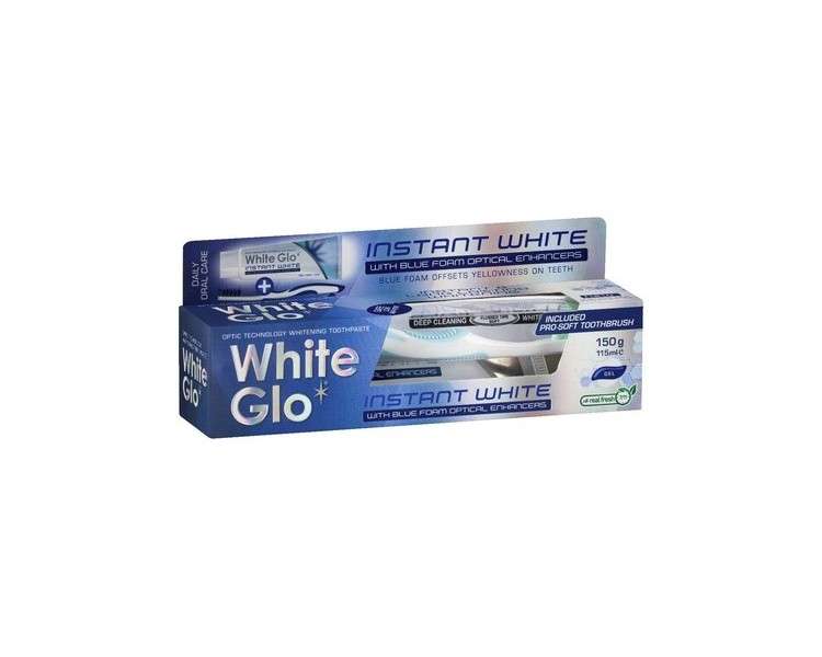 White Glo Instant White Optic Technology Whitening Toothpaste with Toothbrush