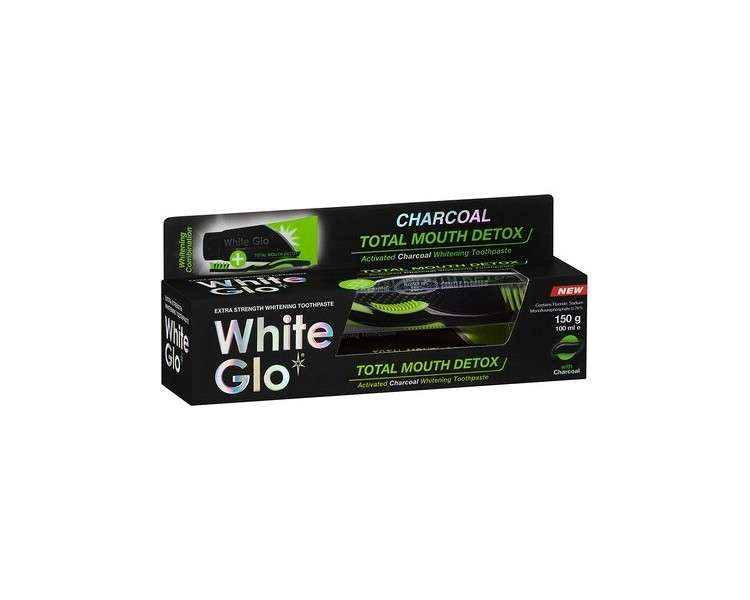 White Glo Charcoal Total Mouth Detox Toothpaste 150g