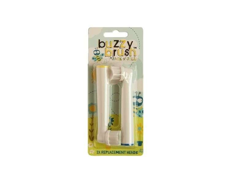 Jack N' Jill Kids Buzzy Brush Replacement Heads Rotary Design with Soft Vibrations - Pack of 2