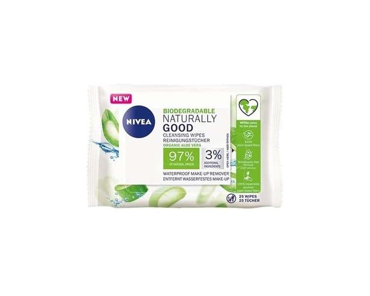 Nivea Naturally Good Cleansing Wipes 25 pcs