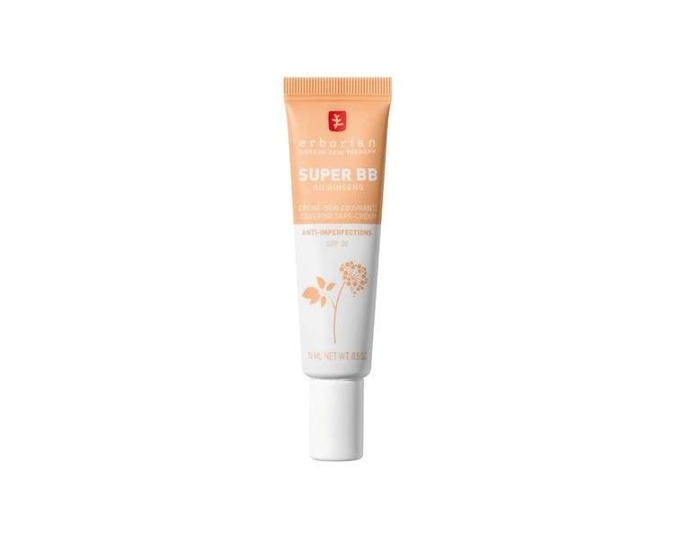 Erborian Super BB Cream with Ginseng Full Coverage BB Cream for Acne Prone Skin 15ml Doré