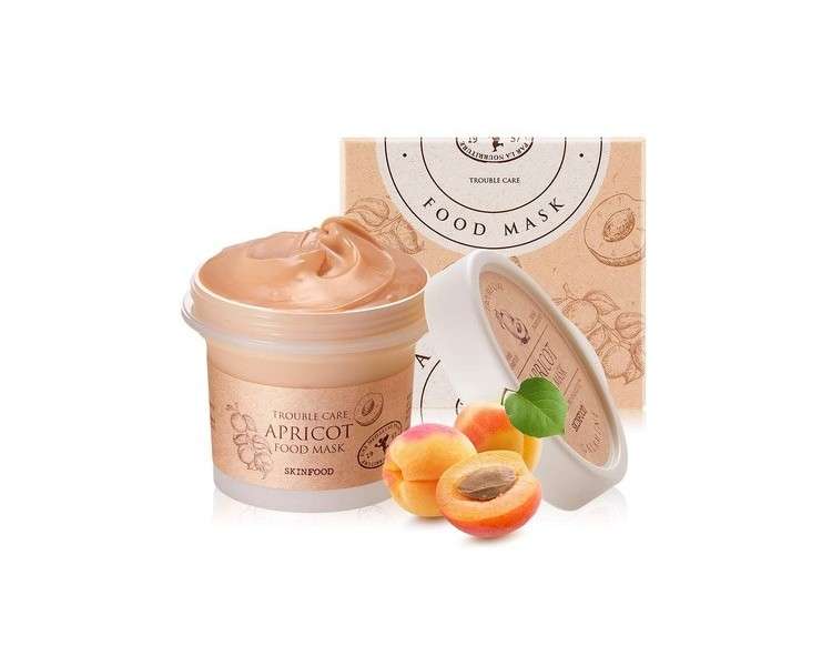 SKIN FOOD since 1957 Apricot Trouble Care Mask 120g - Pore Cleansing and Skin Soothing - Washable Face Masks with Pink Calamine for Healthy, Clear, and Smooth Skin