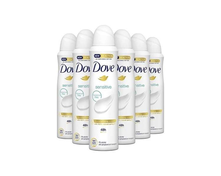 Dove Sensitive Anti-Perspirant Deodorant Spray 48 Hour Protection 150ml