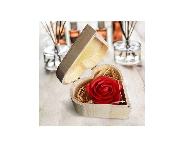 Mikamax Red Rose Heart Box Soap - Gift Box of Red Bath Roses