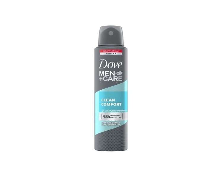 Dove Men + Care Spray Antiperspirant, Clean Comfort 150ml