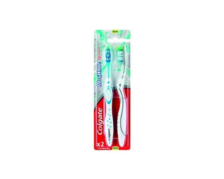 MAX WHITE Medium Toothbrush 2 Pack