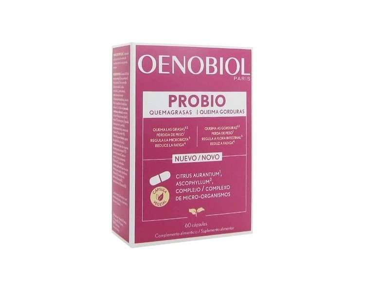 Oenobiol Probiotics Fat Burning Supplement 60 Capsules