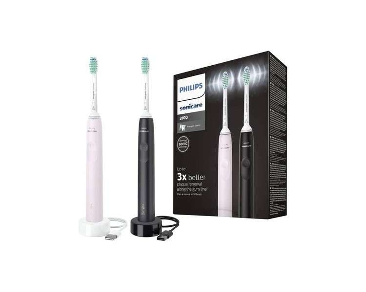 Philips Sonicare Series 3100 HX3675/15 Electric Toothbrush Black and White