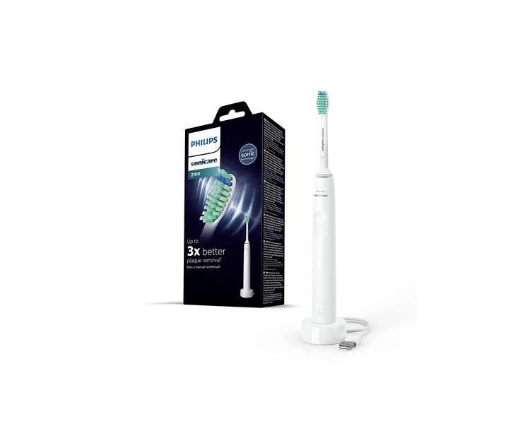 Philips Sonicare 2100 Series Electric Toothbrush with Slim and Ergonomic Design Smartimer and Quadpacer HX3651/13