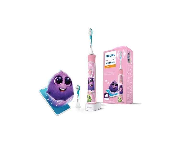 Philips Sonicare For Kids Electric Toothbrush HX6352/42 with Sonic Technology for Gentle Cleaning - Pink