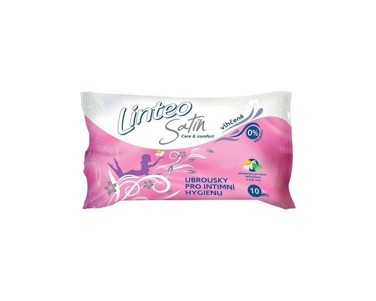 LINTEO Satin Intimate Moist Wipes 10 Pieces