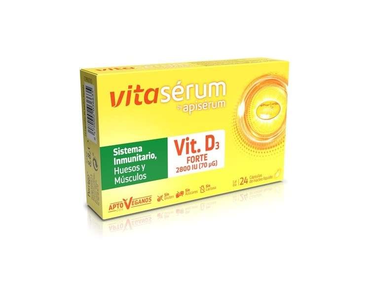 Vitasérum by Apisérum Vitamin D3 2800 IIE Supports Immune System, Bones, and Muscles - Vegan Friendly