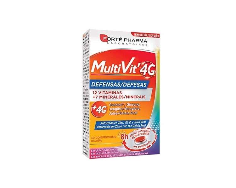 Multivit 4G Defensas 30 Tablets