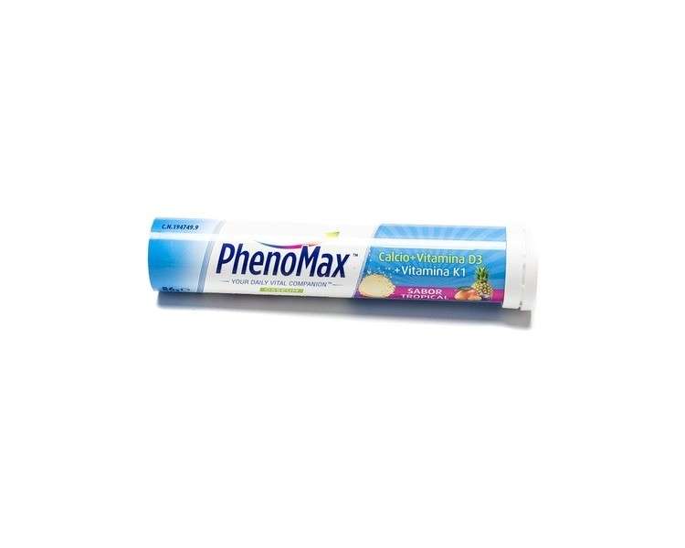 PHARMEX Phenomax Osseum Nutritional Supplements Tropical Flavor Calcium + Vitamin D3 + Vitamin K1