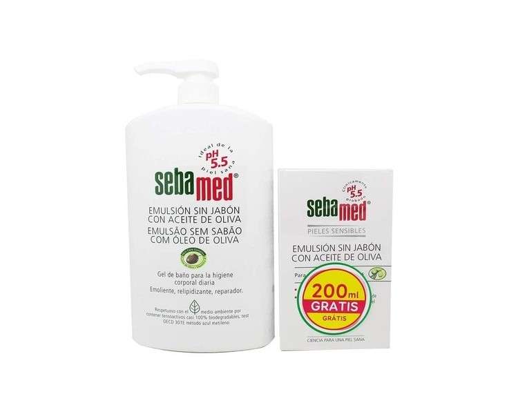 Sebamed Emulsion with Olive Oil 1000ml + 200ml - Pack of 2