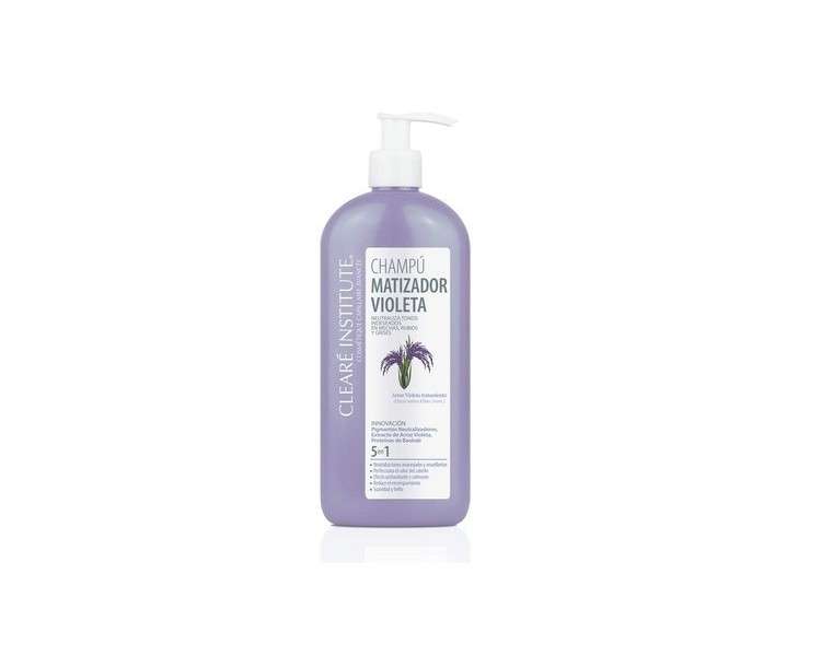 Clearé Institute Violet Color Shampoo Neutralizes Unwanted Tones 400ml