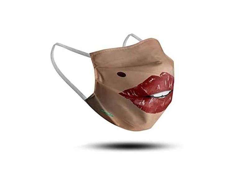 Reusable Hygienic Fabric Mask for Adults - Lips