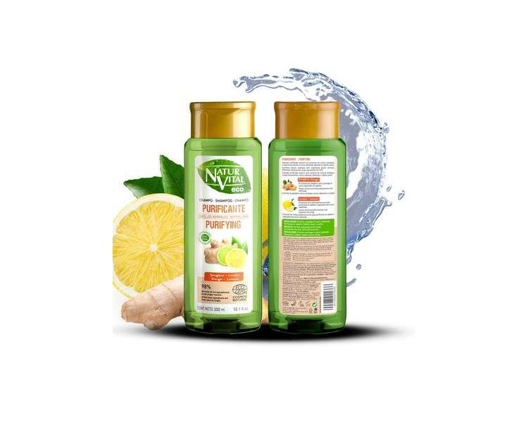 Naturvital Unisex Organic, Natural Eco Purifying Shampoo With Lemon & Ginger