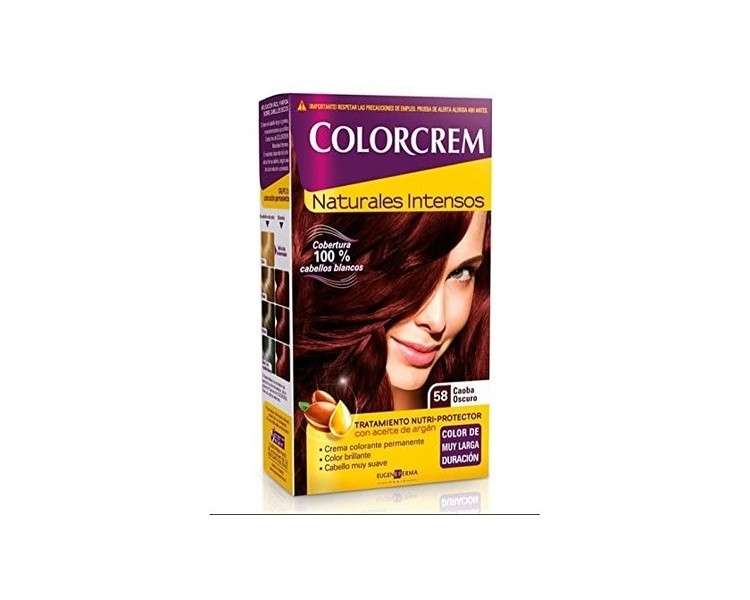 COLORCREM Hair Dye 058 Dark Mahogany Brown