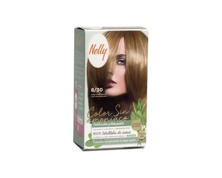 NELLY Ammonia-Free Hair Color 8/30 Light Golden Blonde