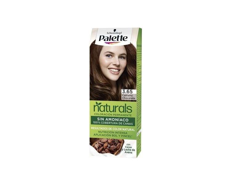 Palette Natural Chocolate Brown Hair Dye Shade 3.65