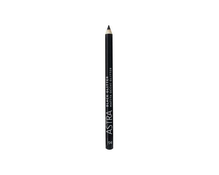 Astra Black Glitter Eye Pencil 00 Deep Black