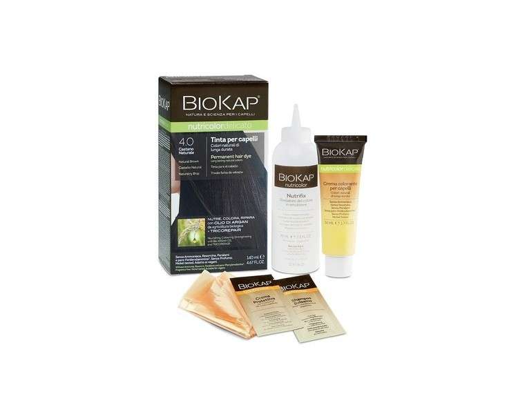 Biokap Permanent Hair Dye Natural Brown 4.0 4.67 Ounce