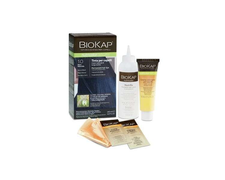 BIOKAP Permanent Hair Dye with TRICOREPAIR Complex 4.67oz Natural Black 1.0