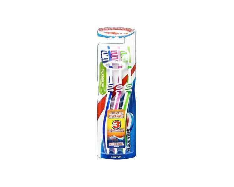 Aquafresh Medium Interdental Toothbrush Pack of 3