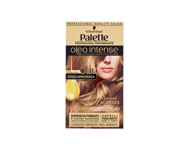 Testanera Palette Oleo Intense Permanent Hair Color with 7-10 Natural Blonde Oils