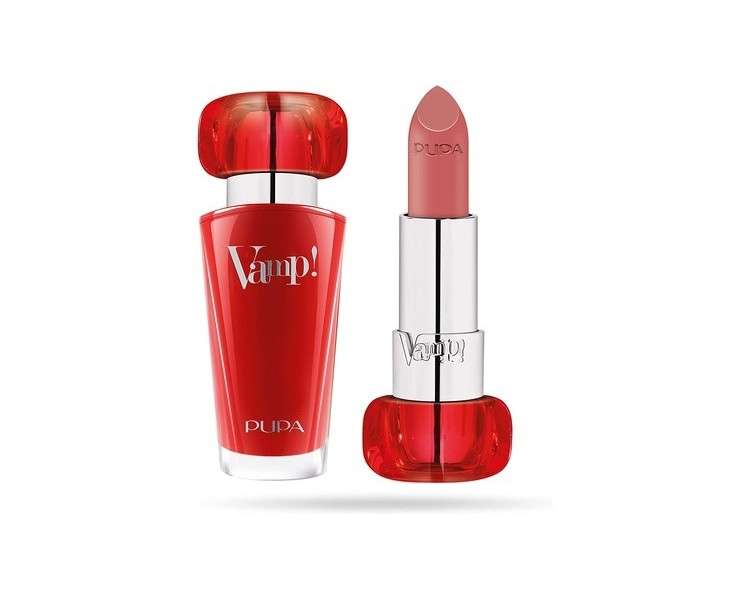 Pupa Vamp! Extreme Colour Lipstick With Plumping Treatment 206 Toasted Rose 3g