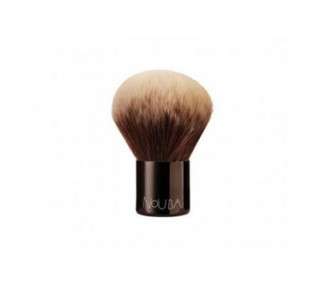 Nouba Kabuki Brush Small Compact Multitasking Brush with Soft Flexible Synthetic Fibers for Applying Earth Compact and Loose Powder