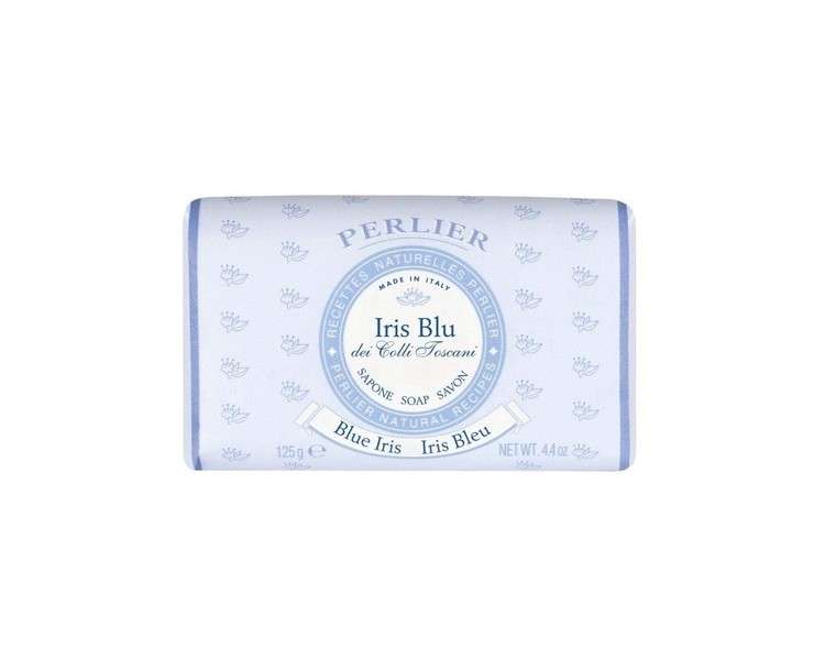 Perlier Iris Blu Blue Iris Scented Soap 4.4 Ounce 125gr - Italian Import