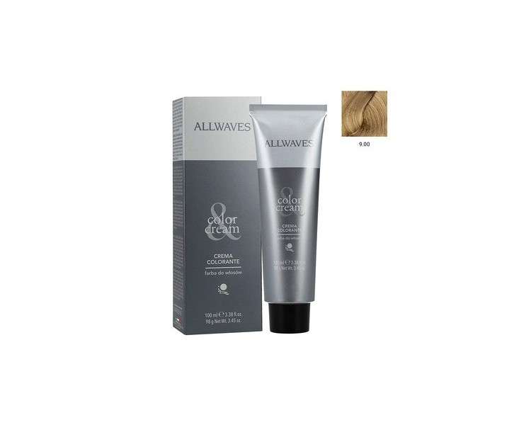 Allwaves Professionnelle Cream Color 9.00 Hair Color 100 Ml