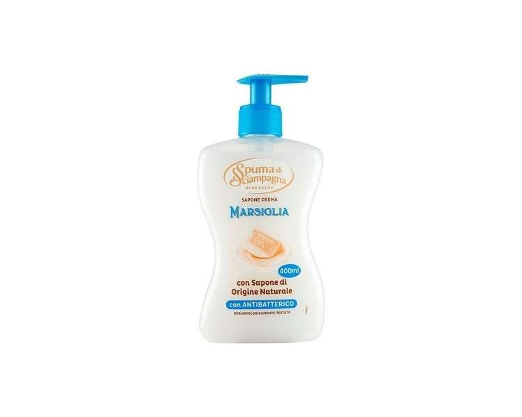 Spuma di Sciampagna Marsiglia Neutral pH Natural Antibacterial Liquid Soap 13.53 Fluid Ounces (400ml)