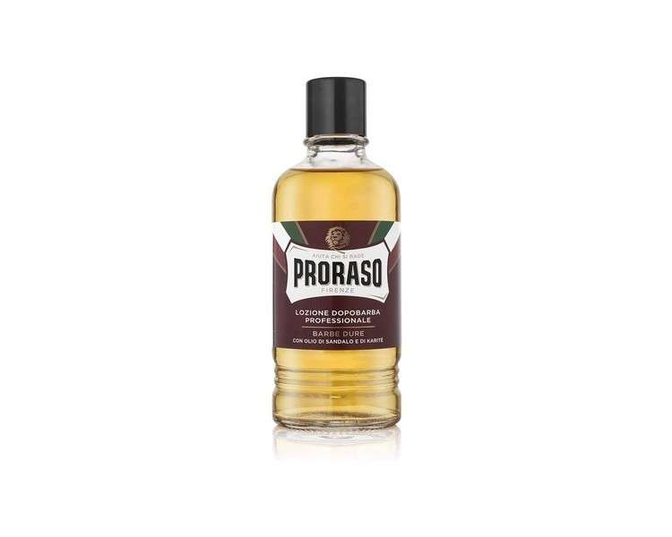 PRORASO Professional Size Aftershave Lotion 400ml Red