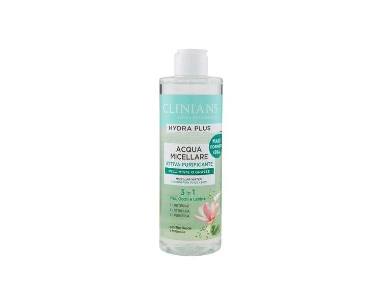 CLINIANS Hydra Plus Active Micellar Water with Green and Magnolia for 3-in-1 Cleansing