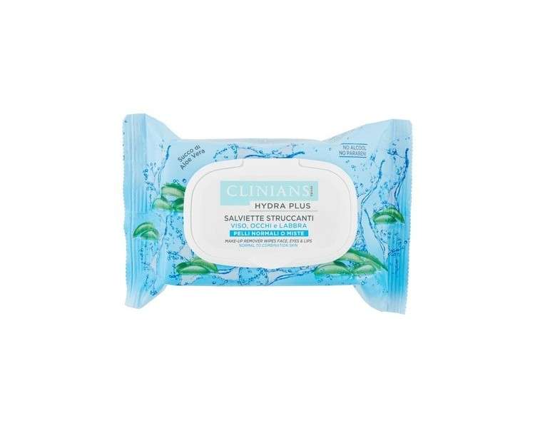 Clinians Hydra Basic Make-up Remover Wipes for Face, Eyes and Lips with Minerals