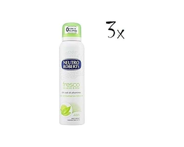 NEUTRO ROBERTS Deodorant Spray Green and Lemon Scent 125ml