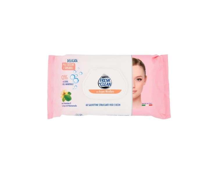 Fresh Clean Makeup Wipes 60 Pieces