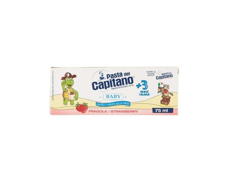 Pasta del Capitano Strawberry Baby Toothpaste 75ml for Ages 3+
