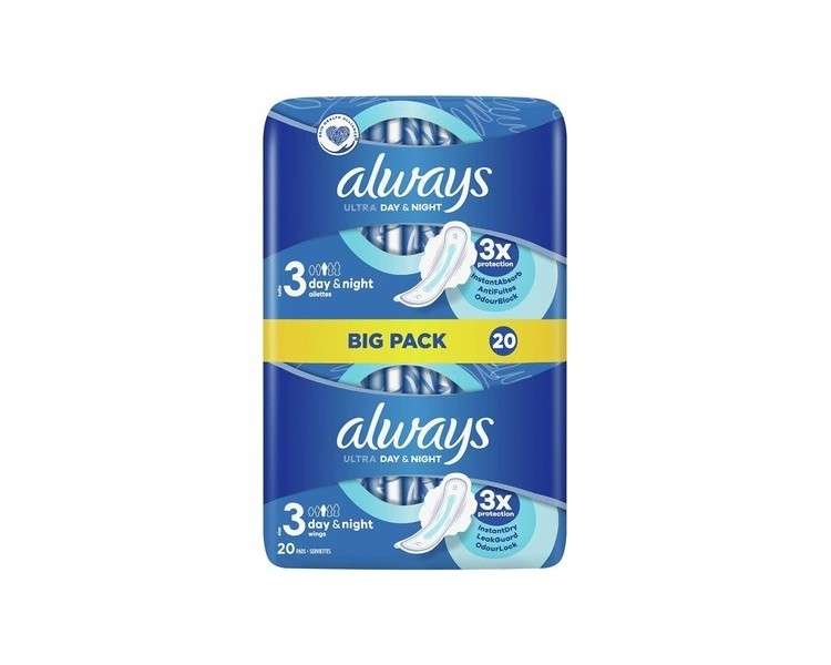 Always Ultra Secure Night Sanitary Pad with Wings 20 Pieces